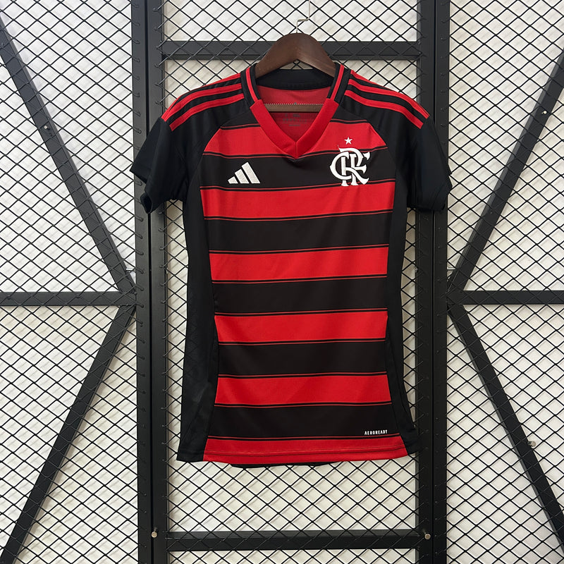 Camisa Flamengo I 25/26 Feminina - Adidas - Vermelho e Preto