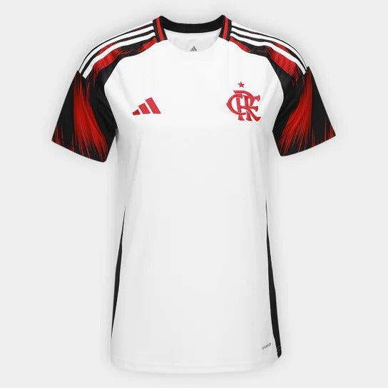 Camisa Flamengo II 25/26 Feminina - Adidas - Branca e Vermelha