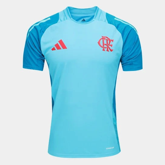 Camisa Flamengo Treino II 25/26 - Adidas - Azul Claro e Vermelho