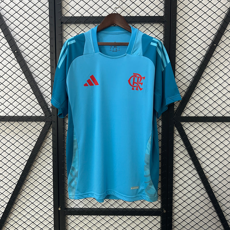 Camisa Flamengo Treino II 25/26 - Adidas - Azul Claro e Vermelho
