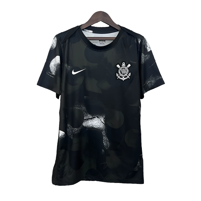 Camisa Corinthians 25/26 Treino - Preto - Versão Torcedor