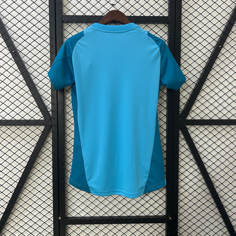 Camisa Flamengo Treino II 25/26 Feminina - Adidas - Azul Claro e Vermelho
